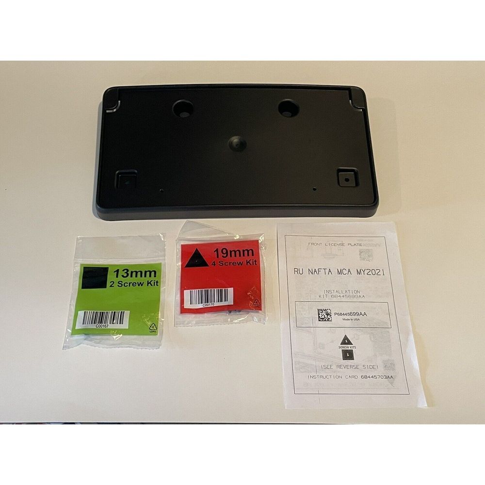 Mopar Front License Plate Bracket Kit OEM Chrysler Pacifica‎ Van 68445699AA